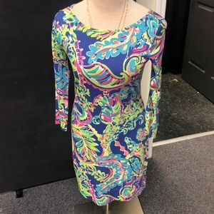 Lilly Pulitzer 3/4 sleeve Floral Dress XXS